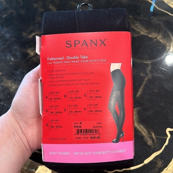 Spanx plus size 2X tight-end tights patterned double take new w tags - Picture 3 of 5